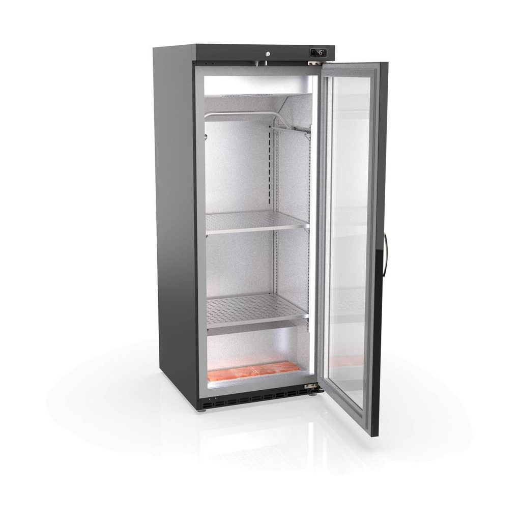 TOPLINE Reifeschrank Dry-Aging Schwarz, 240 Liter, 55 kg Fleisch, 600 x 650 mm