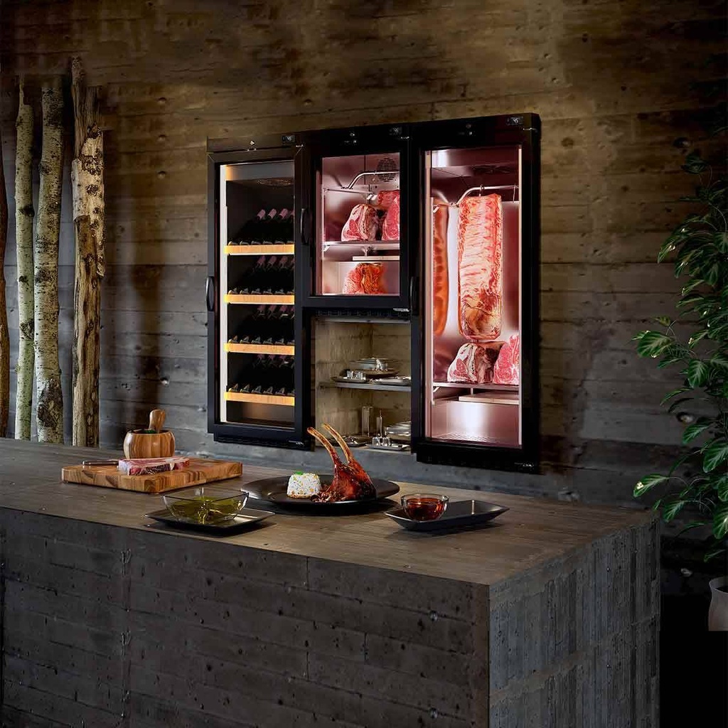 TOPLINE Weinkühlschrank 650 Schwarz, 120 Liter, 26 Flaschen, 600 x 650 mm