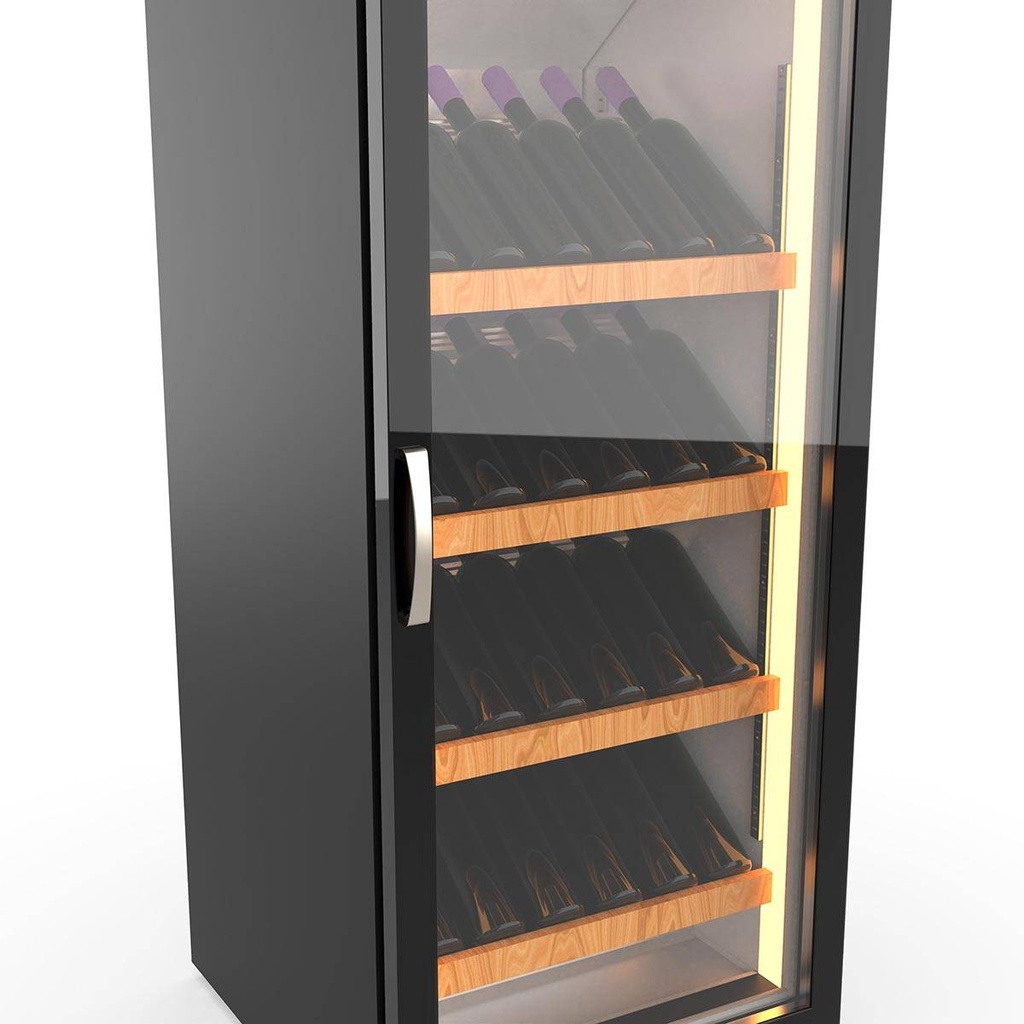 TOPLINE Weinkühlschrank 650 Schwarz, 240 Liter, 60 Flaschen, 600 x 650 mm