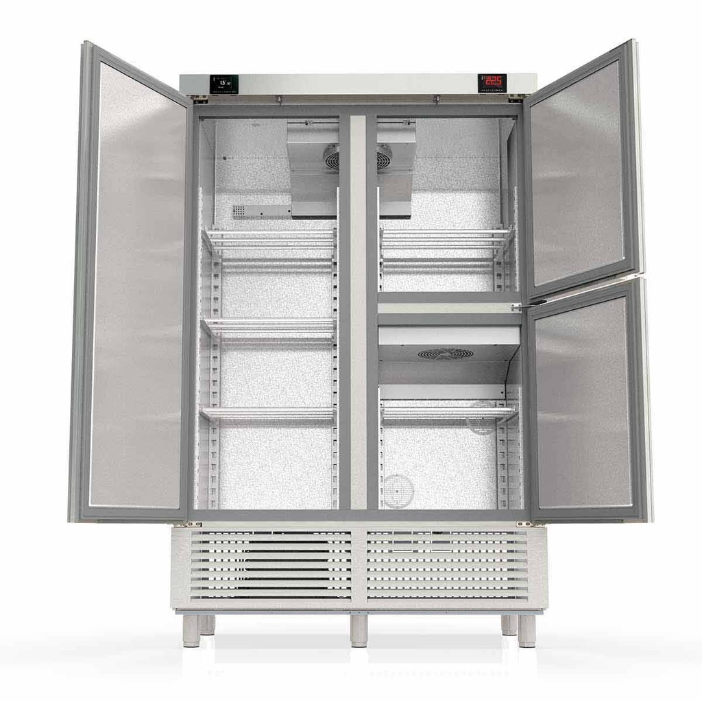 TOPLINE Reifeschrank Dry-Aging 2 Zonen, Edelstahl, Abtropfen und Trocknen, 956 + 245 Liter, 1370 x 735 mm