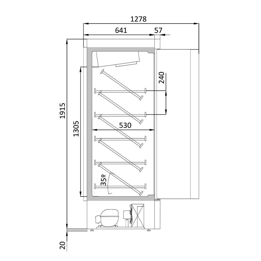 TOPLINE Weinkühlschrank Schwarz, 2 Zonen symmetrisch, 1000 Liter, 1250 x 770 mm
