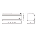 TOPLINE Kühl- und Tiefkühltruhe 850 mit Glasschiebedeckel, Schwarz, Kopfendtruhe für Kombinationen, LED, 1856 x 858 mm