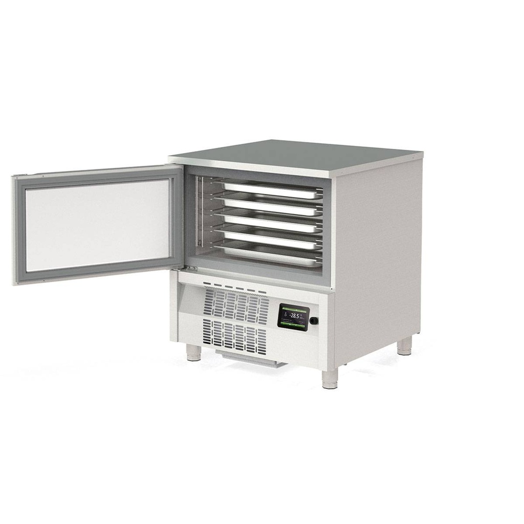 TOPLINE Schockfroster Edelstahl, für 5x GN1/1 (40 mm) oder 4x EN 60x40, 800 x 800 mm