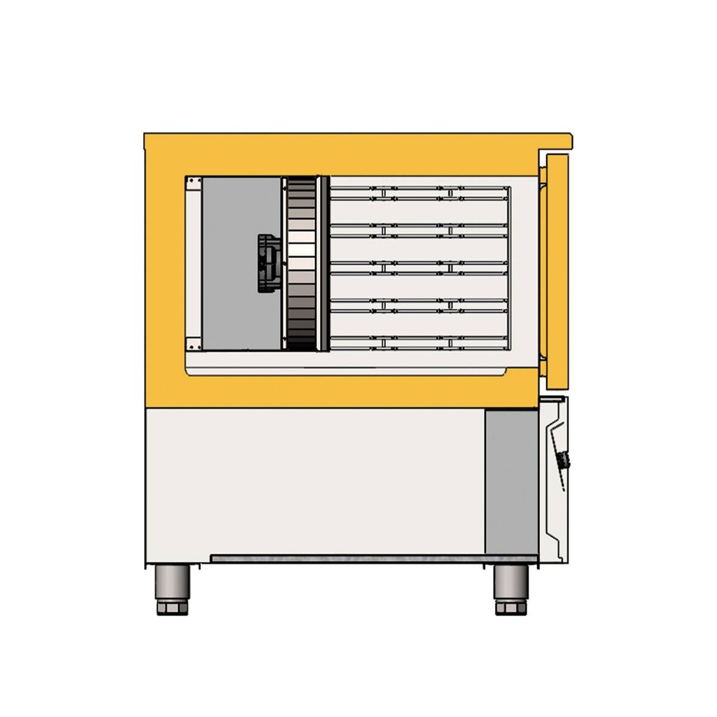 TOPLINE Schockfroster Edelstahl, für 5x GN1/1 (40 mm) oder 4x EN 60x40, 800 x 800 mm