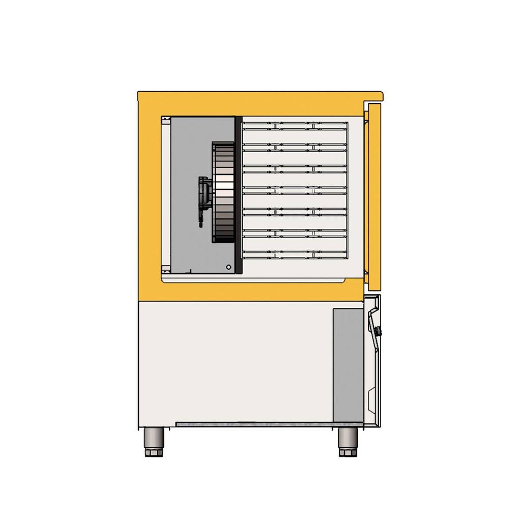 TOPLINE Schockfroster Edelstahl, für 7x GN1/1 (40 mm) oder 7x EN 60x40, 800 x 800 mm