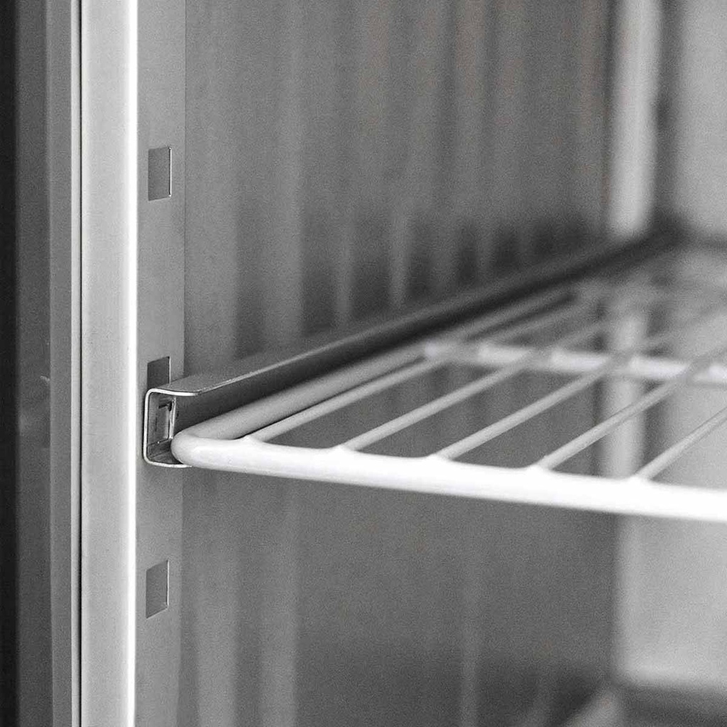 Kühltisch Mini / 2-fach - mit 1 Tür & 2 Schubladen, 900 x 700 mm