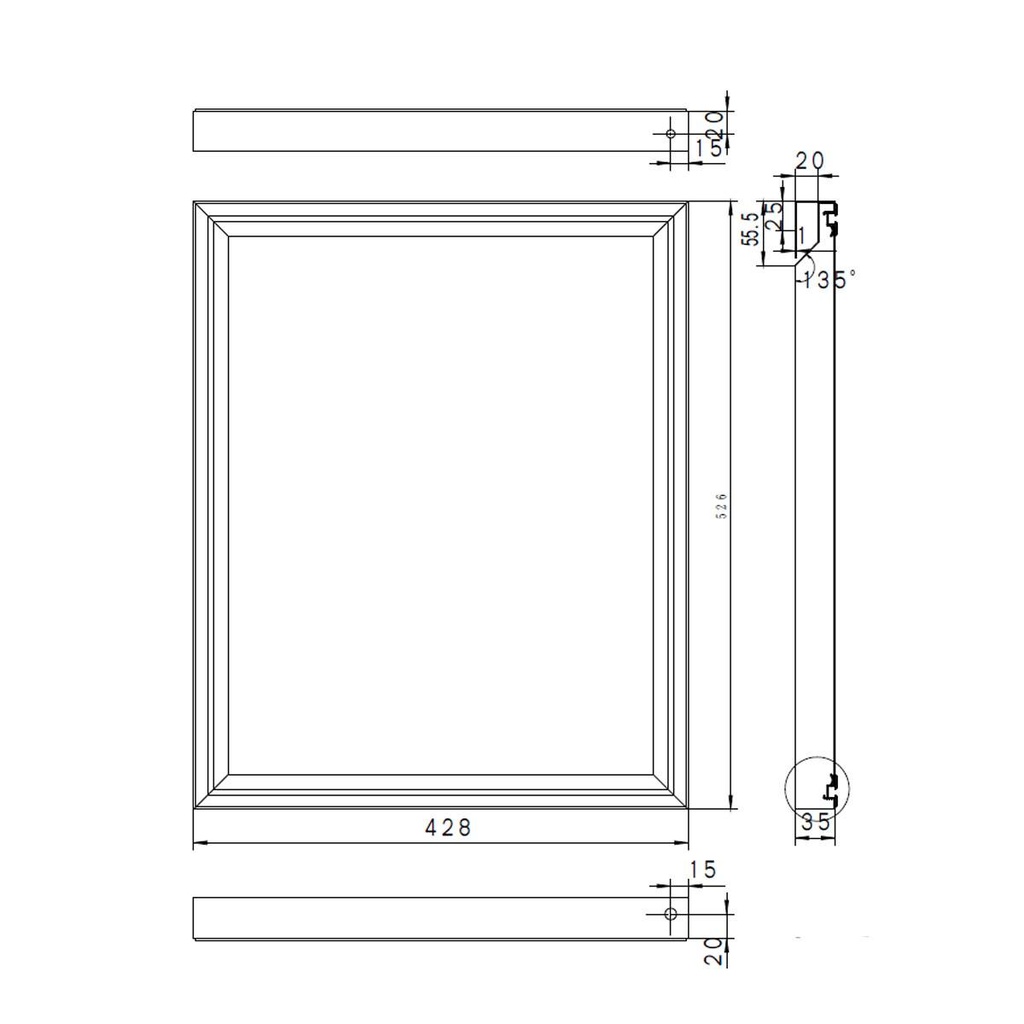 Kühltisch Mini / 2-fach - mit 1 Tür & 2 Schubladen, 900 x 700 mm