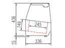 TOPLINE Kühlaufsatz mit Glasabdeckung 8xGN1/4, 1795 x 336 mm