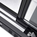 Barkühlschrank schwarz / 3 Glasschiebetüren, Höhe 900 mm, 1350 x 520 mm