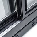 Barkühlschrank schwarz / 3 Glasschiebetüren, Höhe 900 mm, 1350 x 520 mm