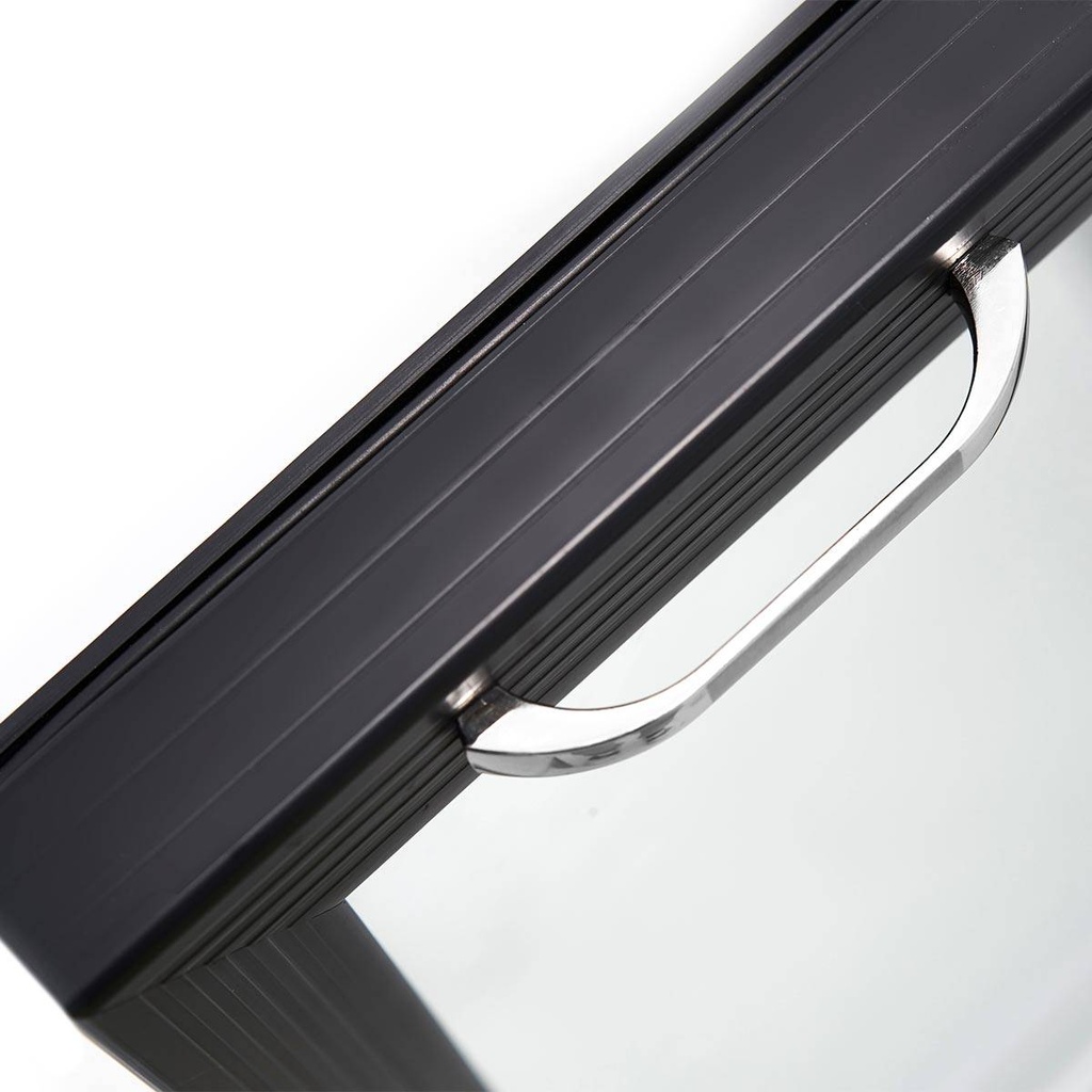 Barkühlschrank schwarz / 1 Glastür, Höhe 900 mm, 600 x 520 mm
