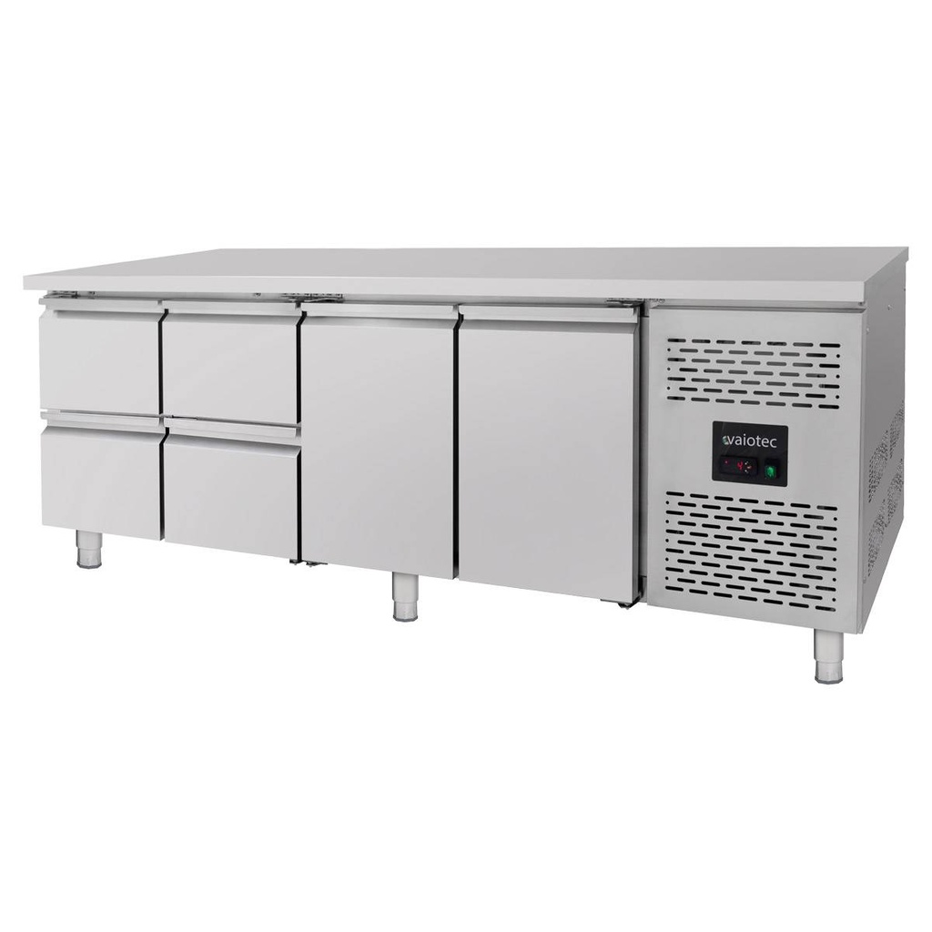 Kühltisch / 2 Türen & 4 Schubladen - Monoblock, 2230 x 700 mm