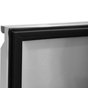 Salattheke / 3-fach mit Türen, Glasaufbau, für 5x GN 1/1 "grau", 2000 x 800 mm