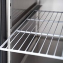 Salattheke / 3-fach mit Türen, Glasaufbau, für 5x GN 1/1 "schwarz", 2000 x 800 mm