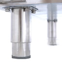 Salattheke / 4-fach mit Türen, Glasaufbau, für 6x GN 1/1 "schwarz", 2500 x 800 mm
