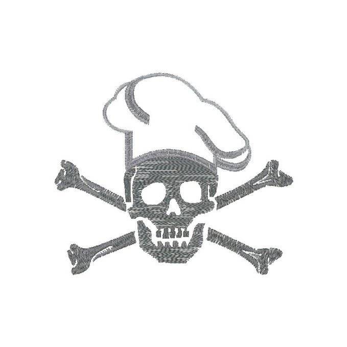 Totenkopf mit Knochen & Mütze