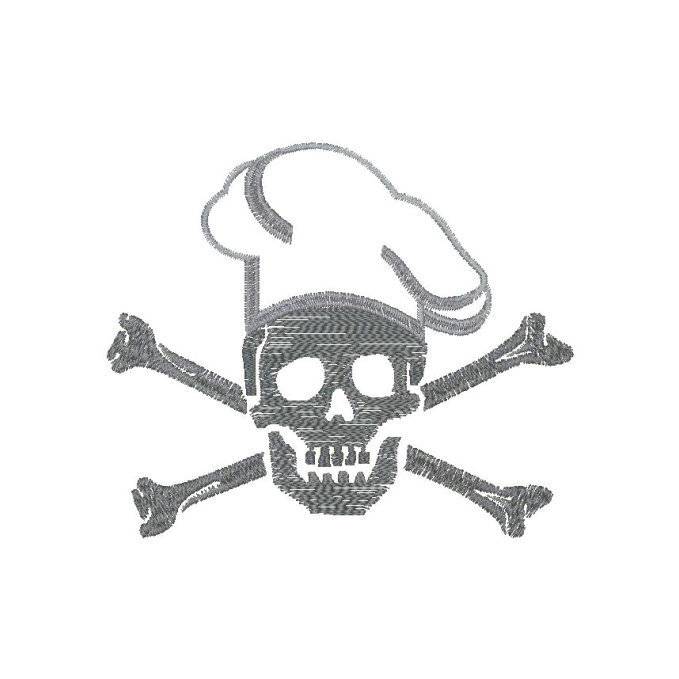 Totenkopf mit Knochen & Mütze