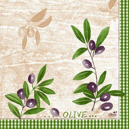 DUNI Zelltuch-Servietten 33 x 33 cm, 3-lagig, 1/4 Falz, 250 Stück/Pack | mit Motiv Posea