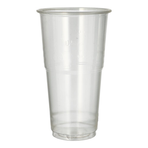 60 Kaltgetränkebecher, PLA "pure" 0,5 L Ø 9,5 cm · 16,2 cm glasklar mit Schaumrand