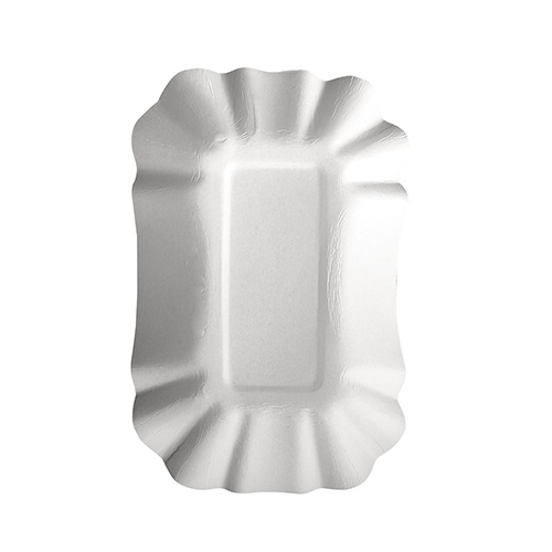 250 Schalen, Pappe "pure" eckig 9 cm x 14 cm x 3 cm weiss