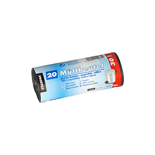 20 Müllbeutel, LDPE 30 L 60 cm x 50 cm grau