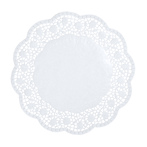100 Tortenspitzen rund Ø 30 cm weiss