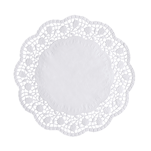 100 Tortenspitzen rund Ø 28 cm weiss