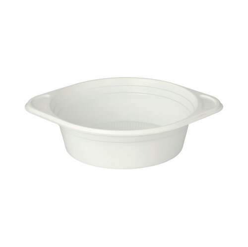 100 Suppenschalen, PP rund 500 ml Ø 15,6 cm · 4,5 cm weiss mit Anfasser