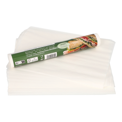 100 Blatt Butterbrotpapier 25 cm x 30 cm weiss