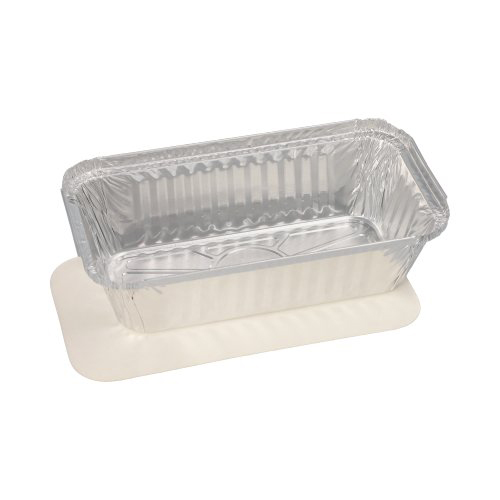 50 Schalen, Alu + Einlegedeckel, PE-beschichtet eckig 0,7 L 4,9 cm x 10,3 cm x 19,5 cm