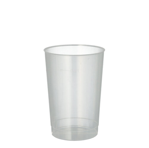 40 Mehrweg-Trinkbecher PP 0,2 L Ø 6,8 cm · 9,8 cm transluzent unzerbrechlich