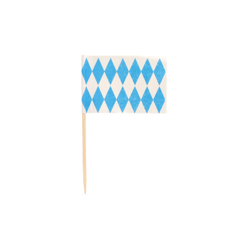 200 Deko-Picker 8 cm "Bayrisch Blau"