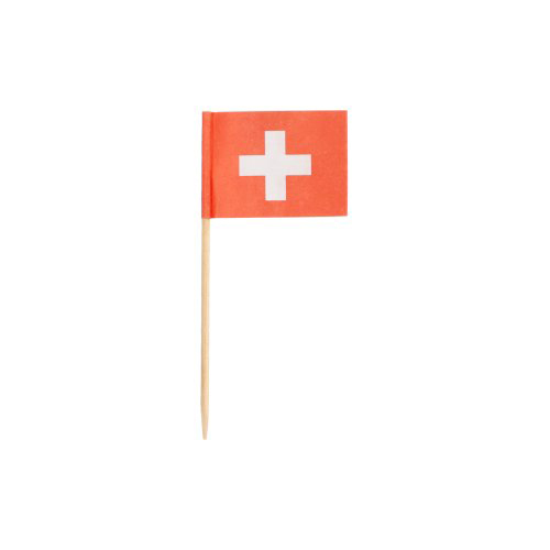 100 Deko-Picker 8 cm "Schweiz"