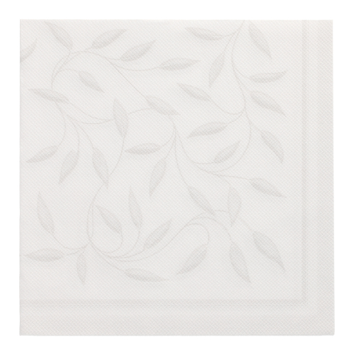 20 Servietten "ROYAL Collection" 1/4-Falz 40 cm x 40 cm weiss "New Mediterran"