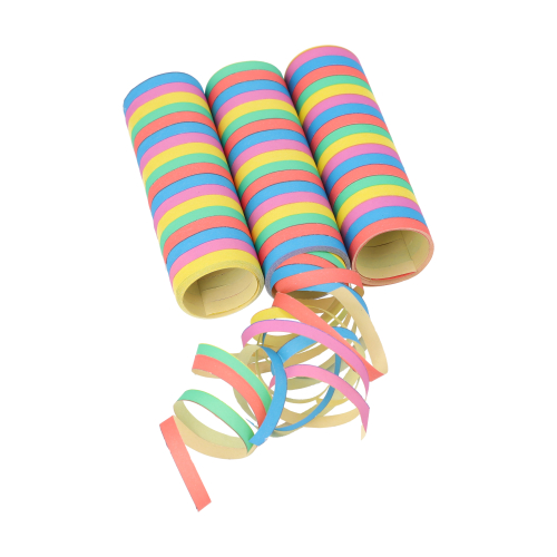 3 Luftschlangen 4 m "Stripes"