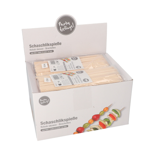 100 Schaschlikspieße, Holz Ø 3 mm · 20 cm