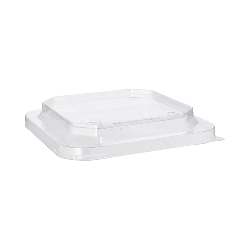 25 Deckel für Lunchboxen PET eckig 2,5 cm x 16,2 cm x 16,2 cm transparent