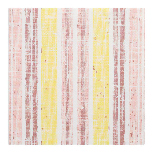 50 Servietten "ROYAL Collection" 1/4-Falz 40 cm x 40 cm gelb "Stripes"