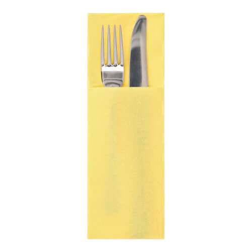 50 Servietten "DAILY Collection" 48 cm x 30 cm gelb mit Besteckfalz