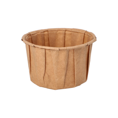 100 Dressingbecher, Papier "pure" 110 ml Ø 7 cm · 4,2 cm braun