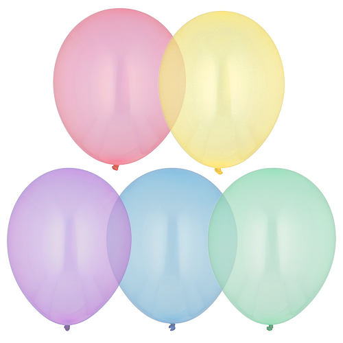 8 Luftballons Ø 29 cm farbig sortiert "Crystal"