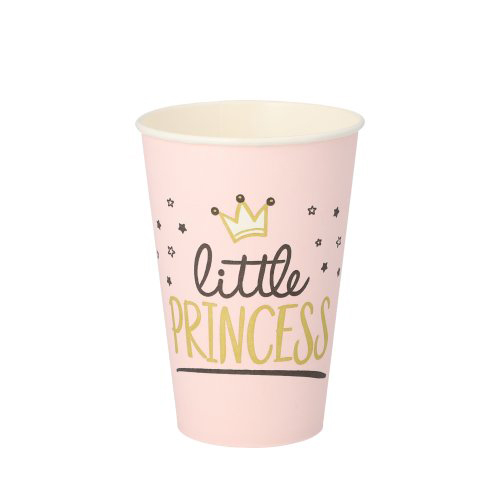 10 Trinkbecher, Pappe 0,2 L Ø 7 cm · 9,7 cm "Little Princess"