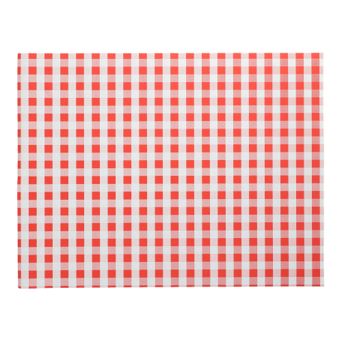 100 Tischsets, Papier 30 cm x 40 cm rot "Vichy Karo"