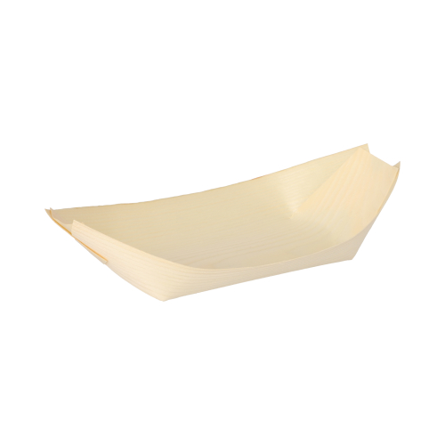 50 Fingerfood - Schalen, Holz "pure" 21,5 cm x 10 cm "Schiffchen"