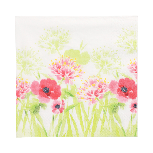 20 Servietten, 3-lagig 1/4-Falz 33 cm x 33 cm "Summer Breeze"