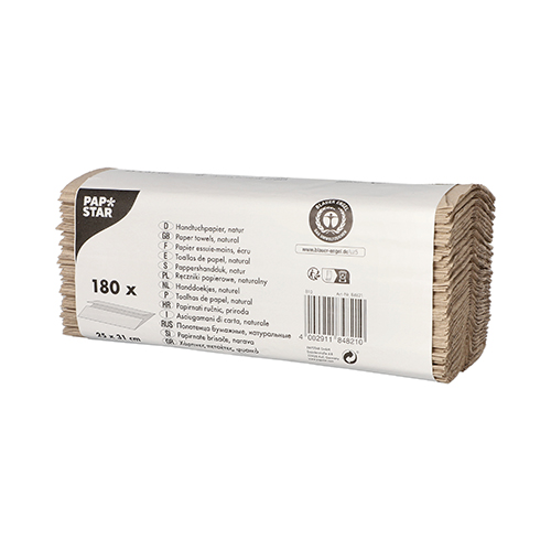 180 Blatt Handtuchpapier C-Falz 31 cm x 24,5 cm natur 1-lagig