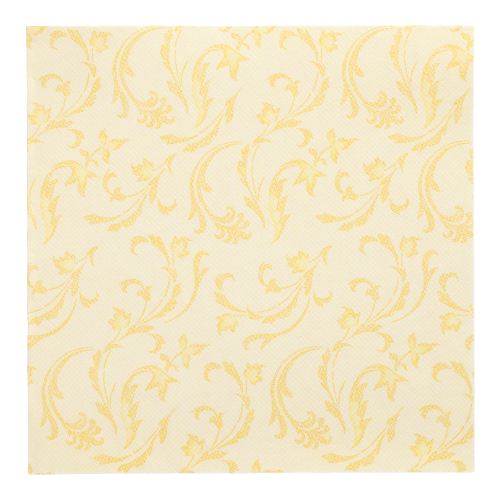 50 Servietten "ROYAL Collection" 1/4-Falz 40 cm x 40 cm gelb "Damascato"