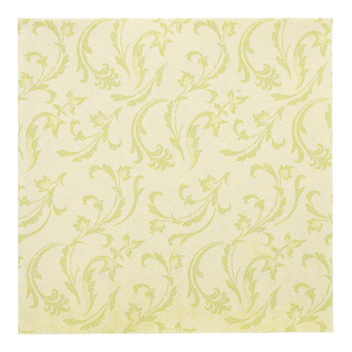 50 Servietten "ROYAL Collection" 1/4-Falz 40 cm x 40 cm limonengrün "Damascato"