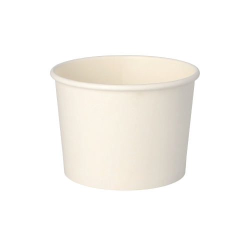 50 Suppenbecher, Pappe "To Go" rund 350 ml Ø 9,9 cm · 7 cm weiss