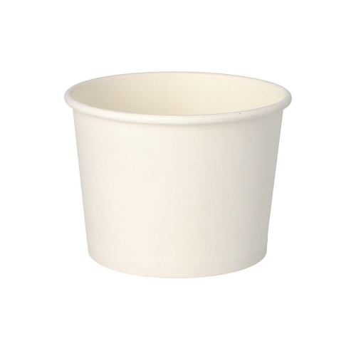50 Suppenbecher, Pappe "To Go" rund 500 ml Ø 11 cm · 8,3 cm weiss
